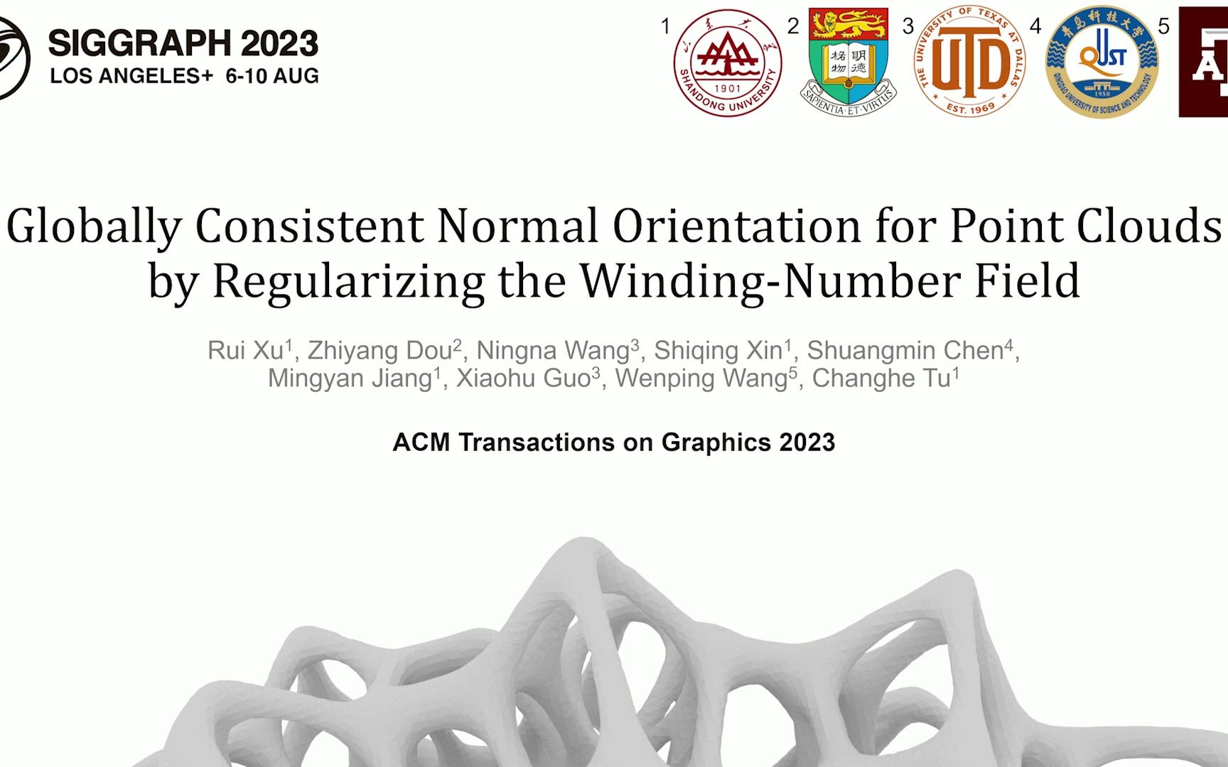 SIGGRAPH 2023 最佳论文之一Globally Consistent Normal Orientation(GCNO)哔哩哔哩bilibili