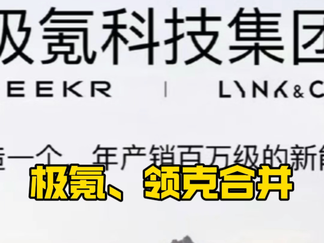 极氪领克整合为极氪科技集团,预计后续成本将进一步降低.哔哩哔哩bilibili