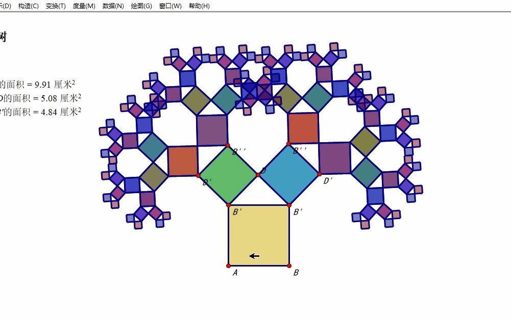 几何画板绘制勾股树迭代