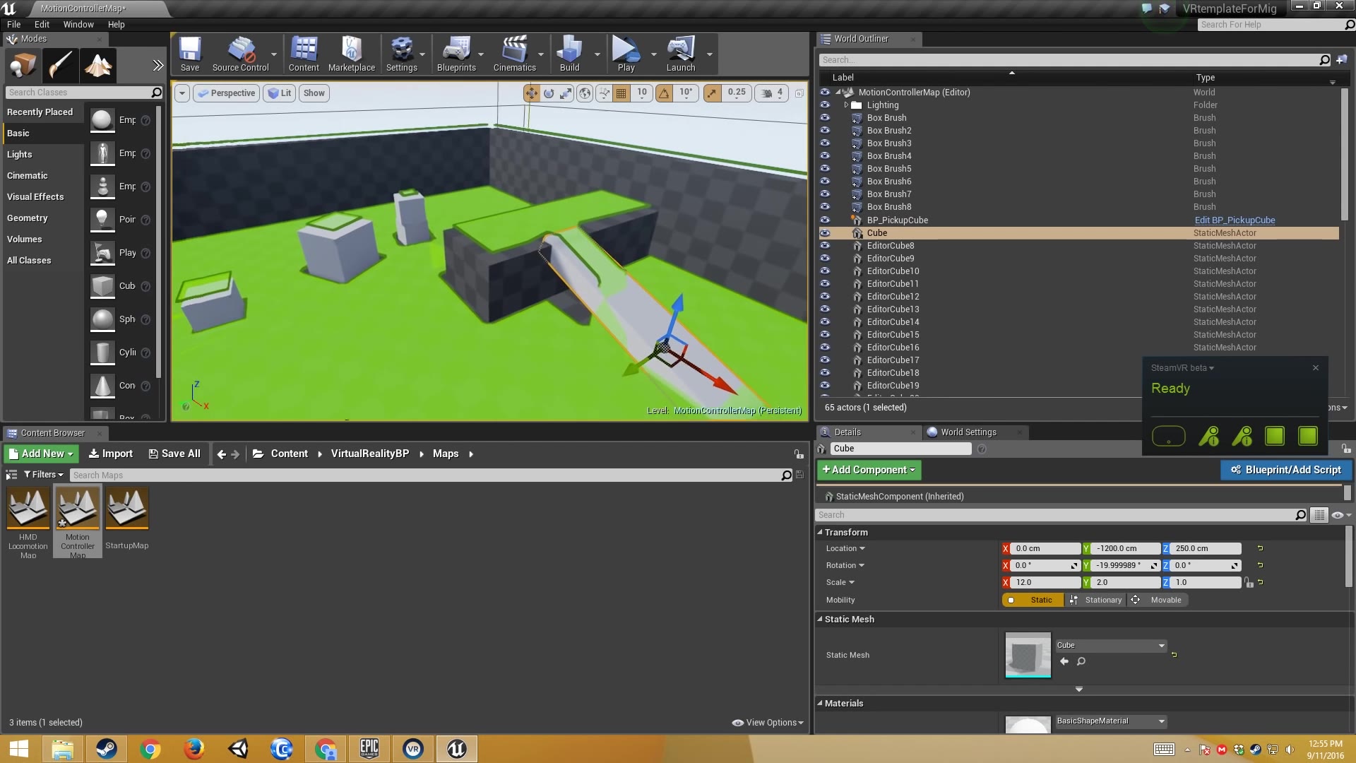 【ue4教程】如何实现vr中不同高度的传送