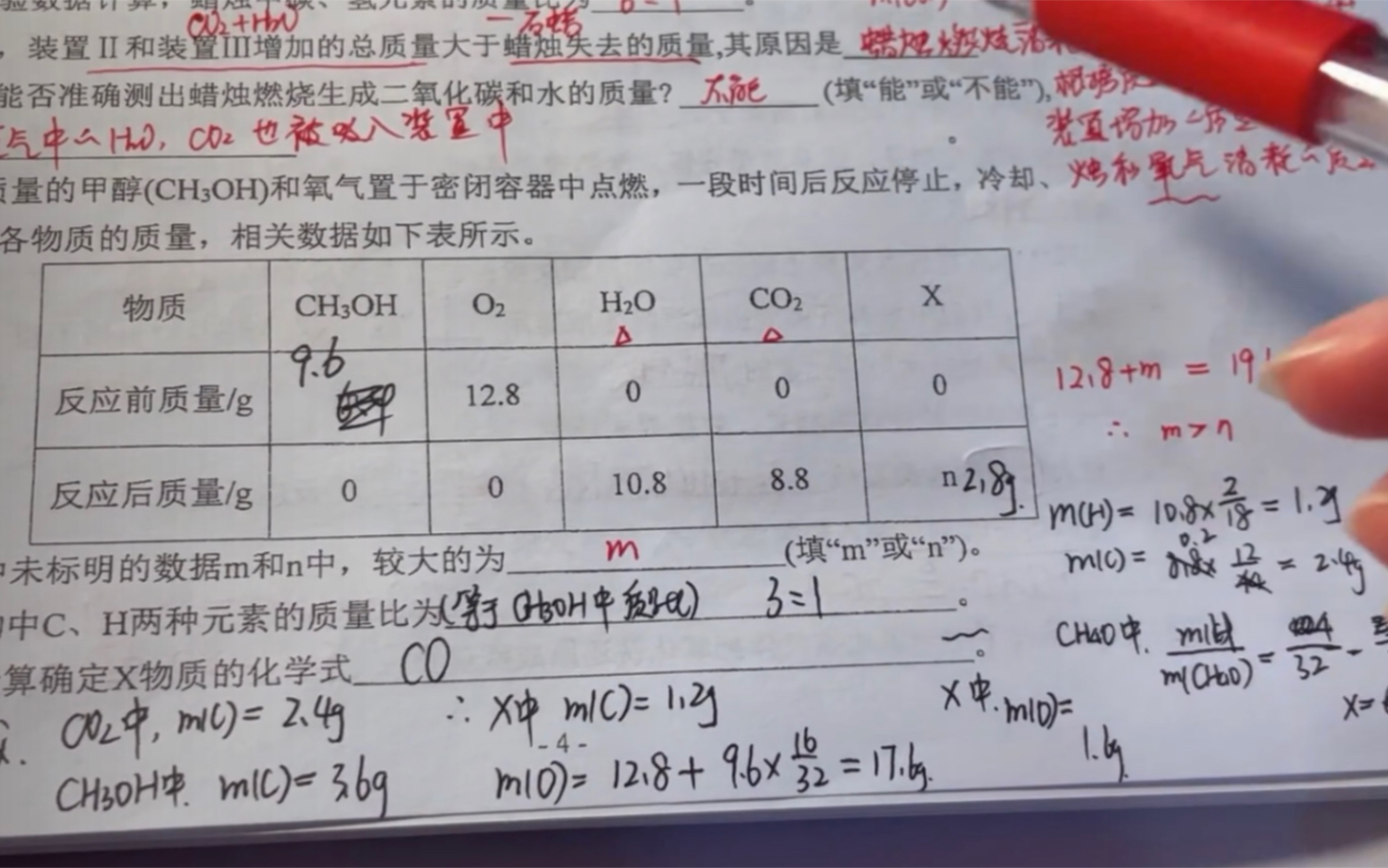 [图]质量守恒定律应用—表格题