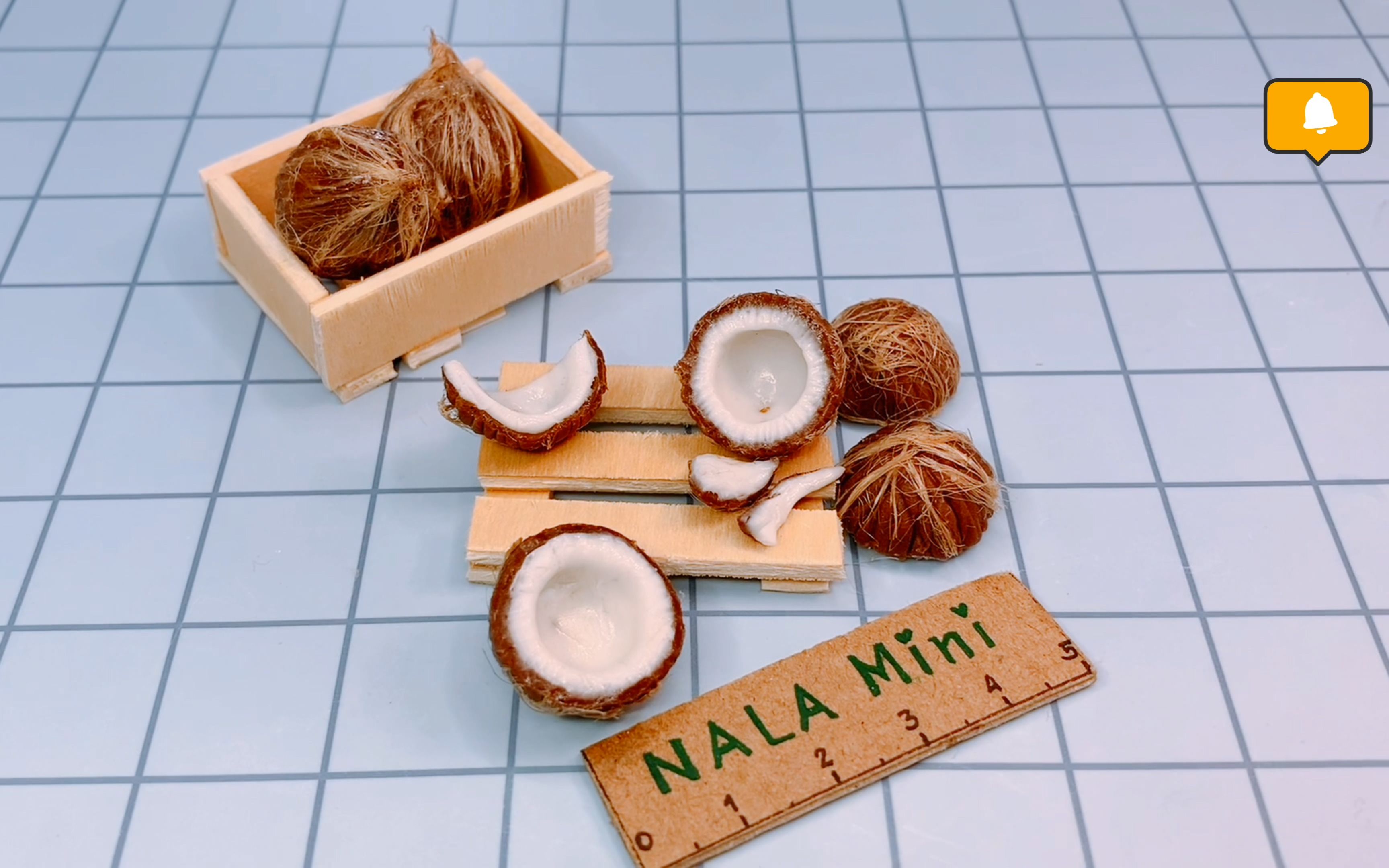 指尖上的艺术 黏土手工制作微缩模型 - 椰子