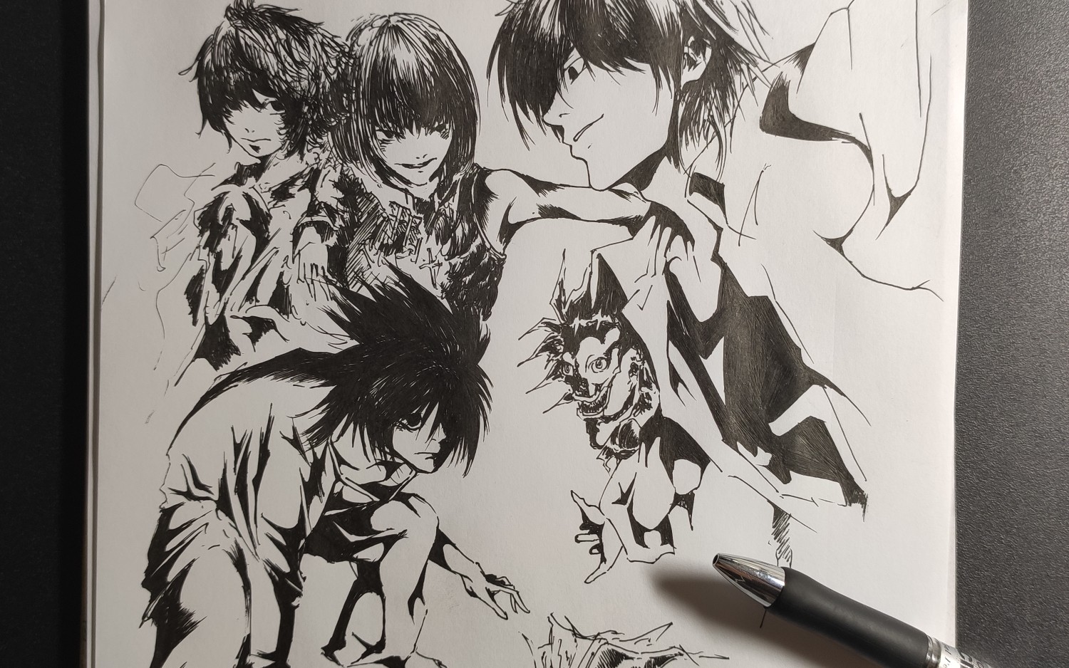 无起稿手绘夜神月l尼亚海洛流克