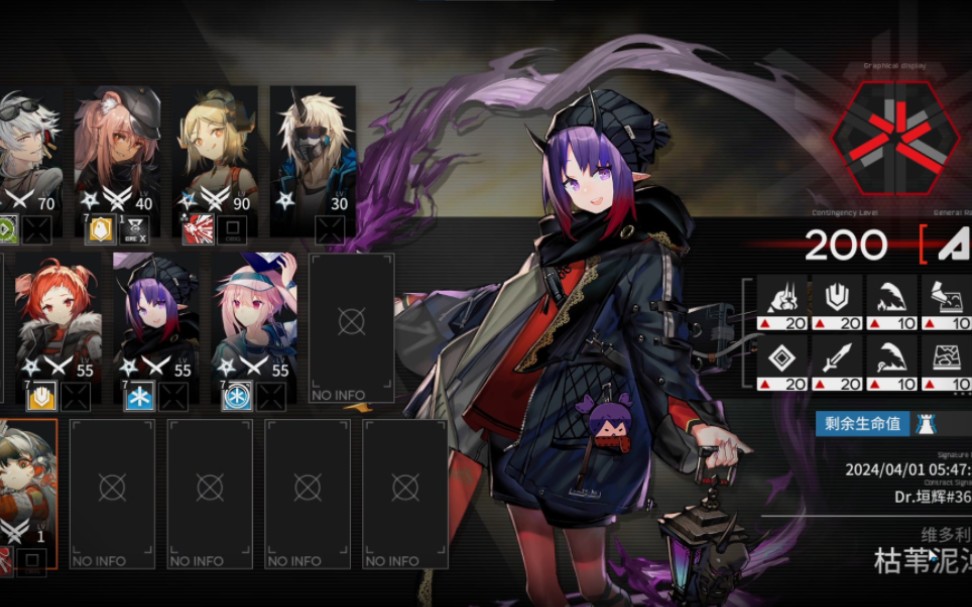 [明日方舟] 潮曦作战 枯苇泥淖 低配 小火龙单核 200分所有任务