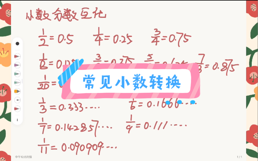 【懒鬼专属x我读你听】常见小数分数转换哔哩哔哩bilibili