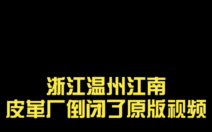 浙江温州江南皮革厂倒闭了原版视频哔哩哔哩bilibili