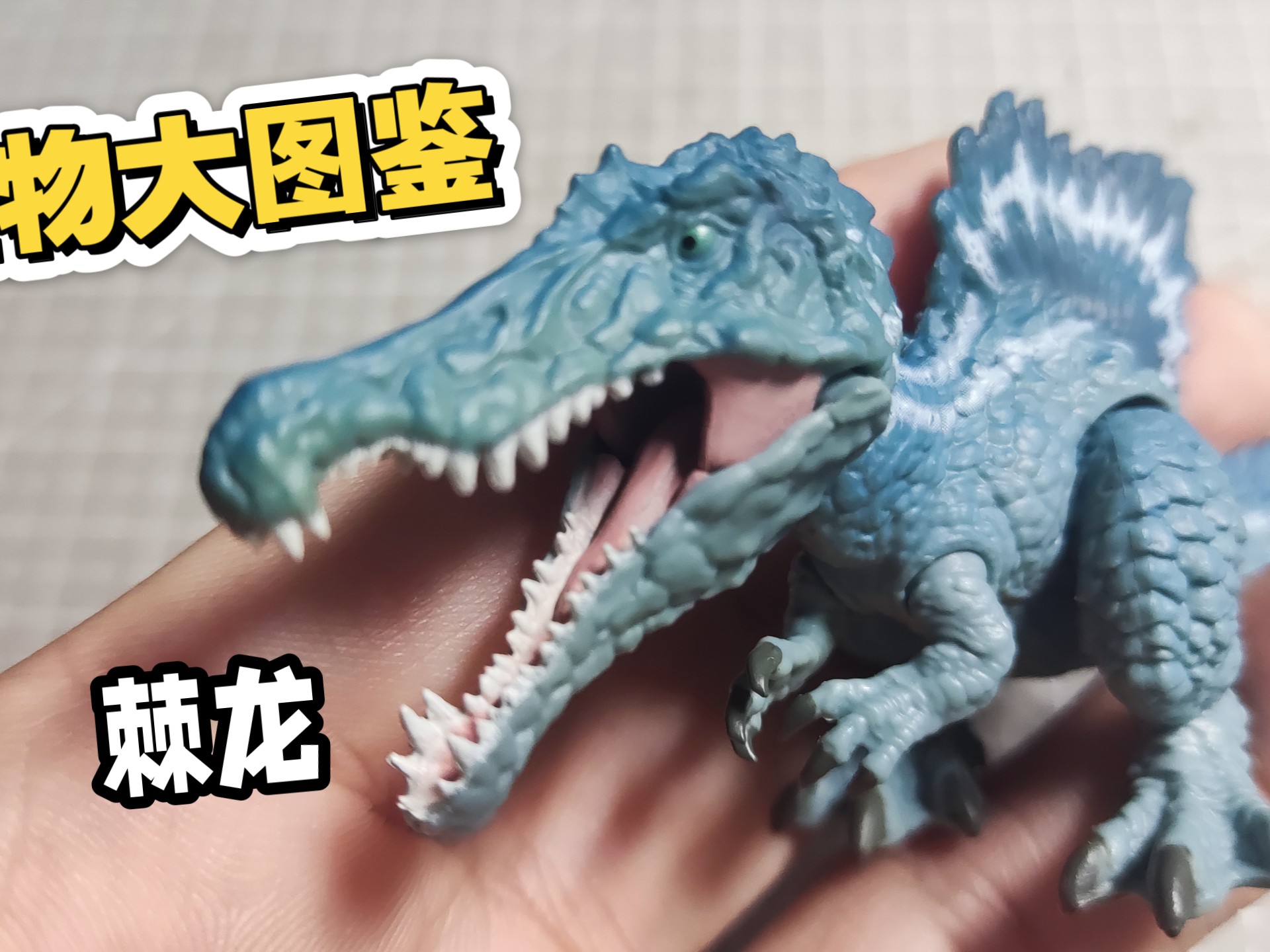 生物大图鉴恐龙第二弹可动棘龙和戟龙和重涂霸王龙