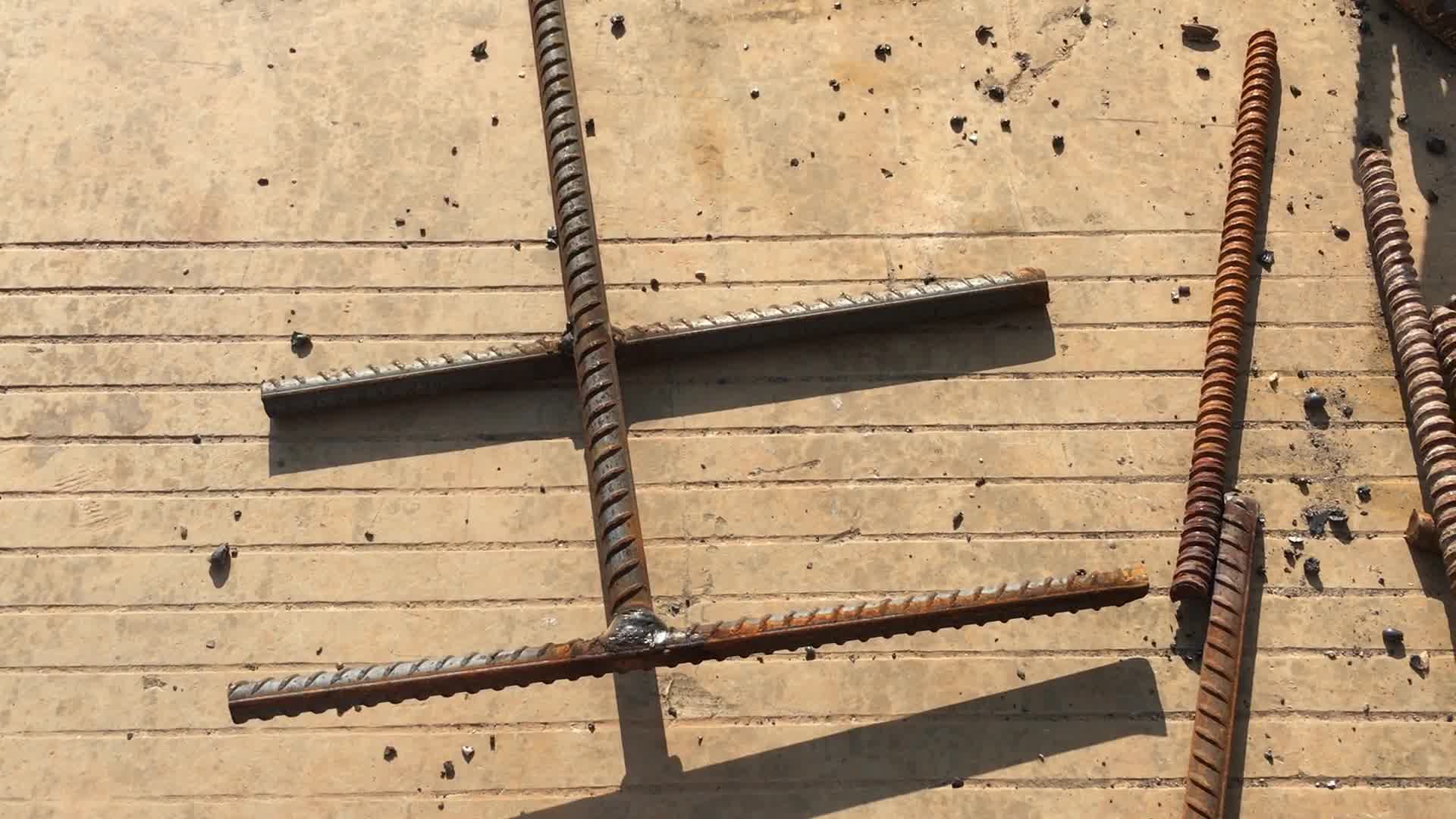 使用止水丝杆和短钢筋焊接飞机头_哔哩哔哩_bilibili