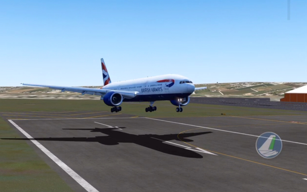 xplane10英国航空波音777降落西雅图