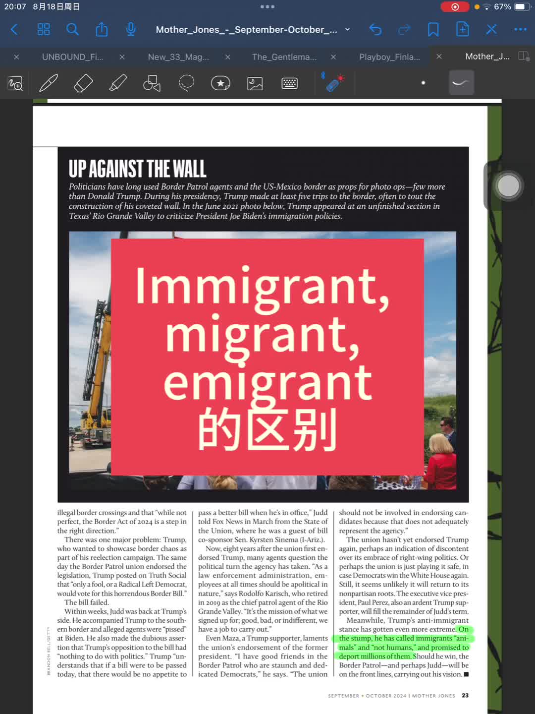 Day 47  外刊精读:immigrant migrant emigrant哔哩哔哩bilibili