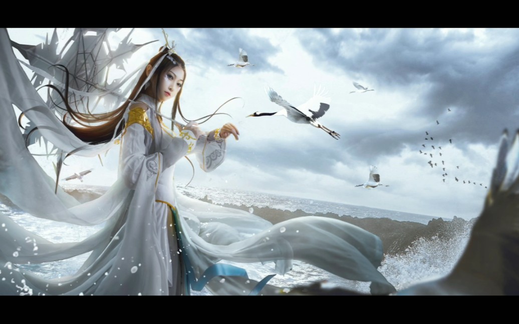 【cos后期过程展示】剑网三蓬莱鹤梦成女