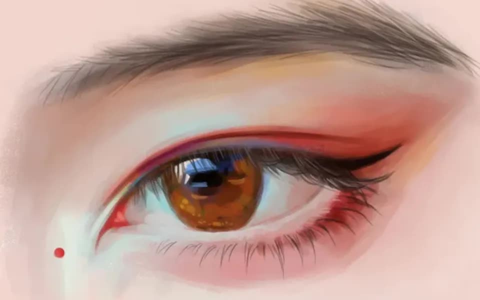 一个特别简单的眼睛画法!(原速绘画过程)_哔哩哔哩_bilibili