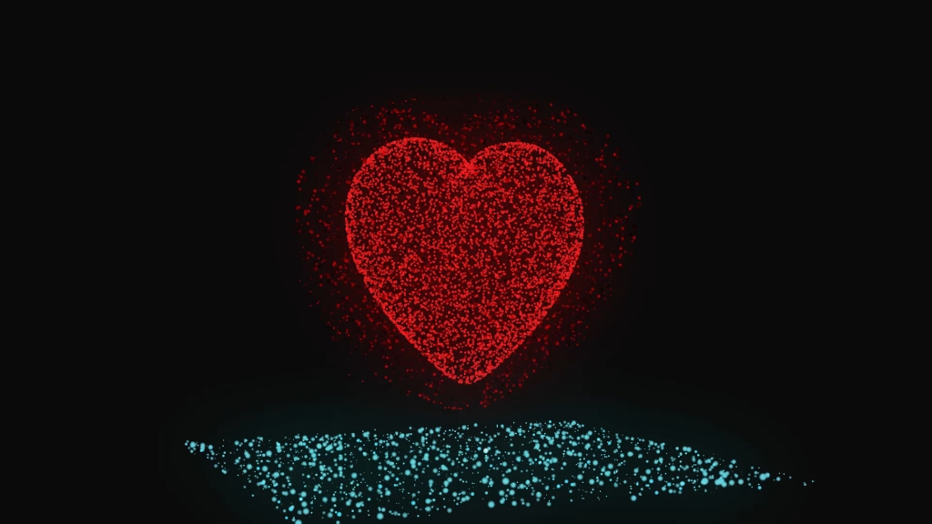 李峋爱心代码 代码咱不会,但是ae我会!p粒子是真好使哇!