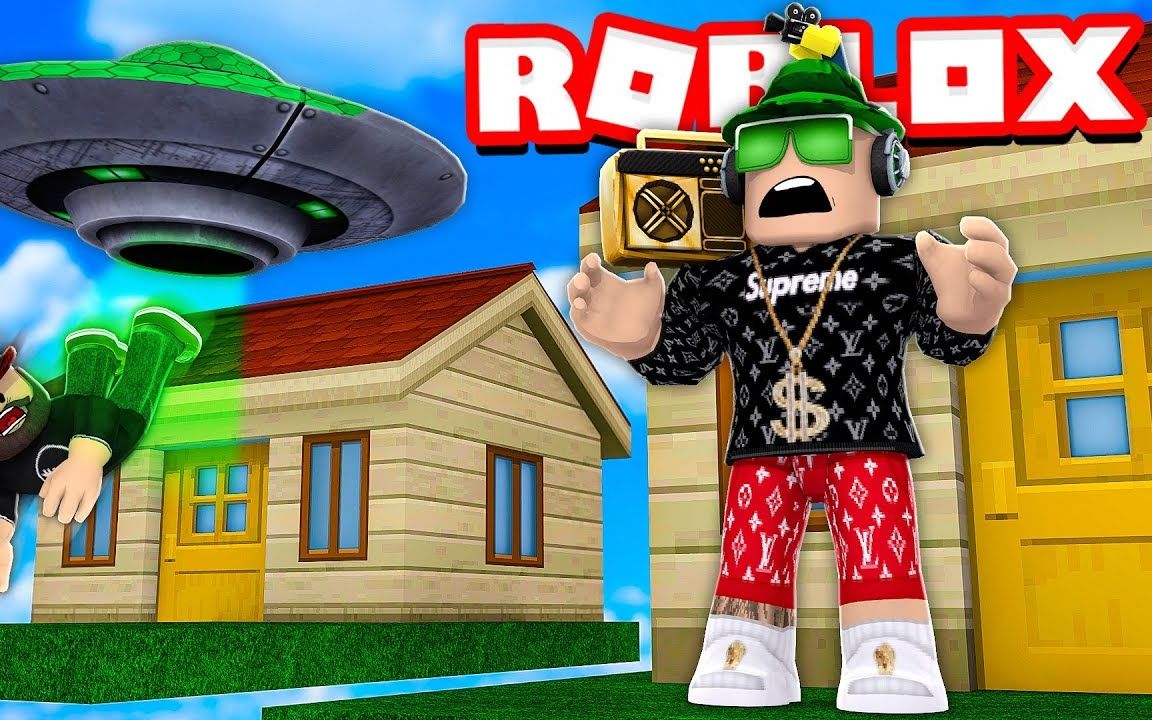 木子秋roblox虚拟世界:奇怪的房屋!外星人的幽浮出现啦_哔哩哔哩_bili