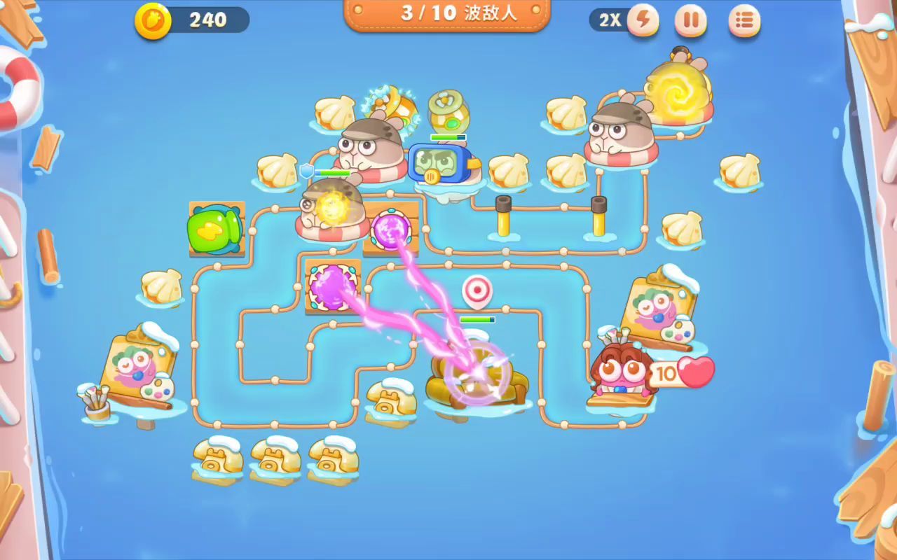 保卫萝卜4第68关思路教程