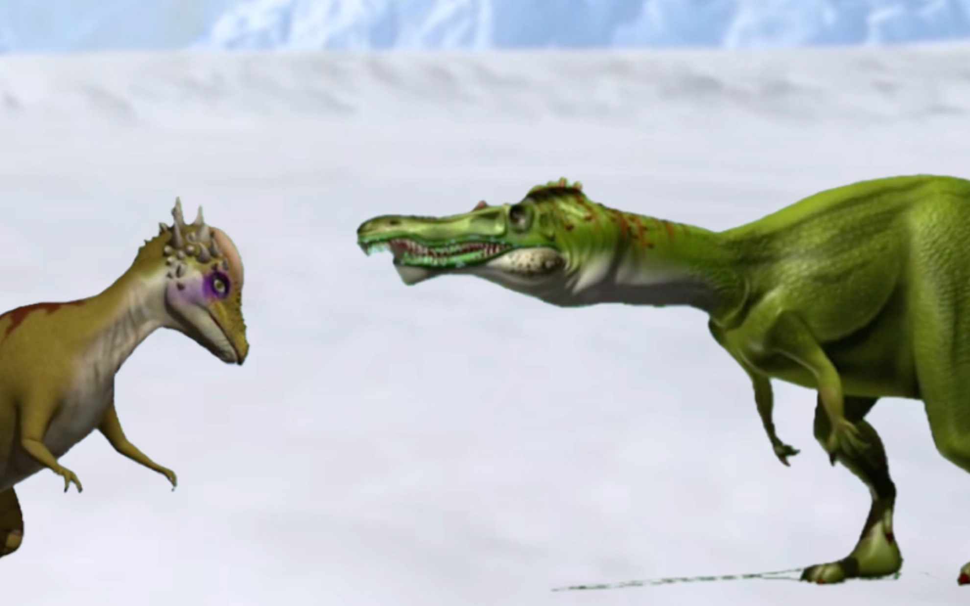 恐龙争霸 自创1-1肿头龙vs重爪龙