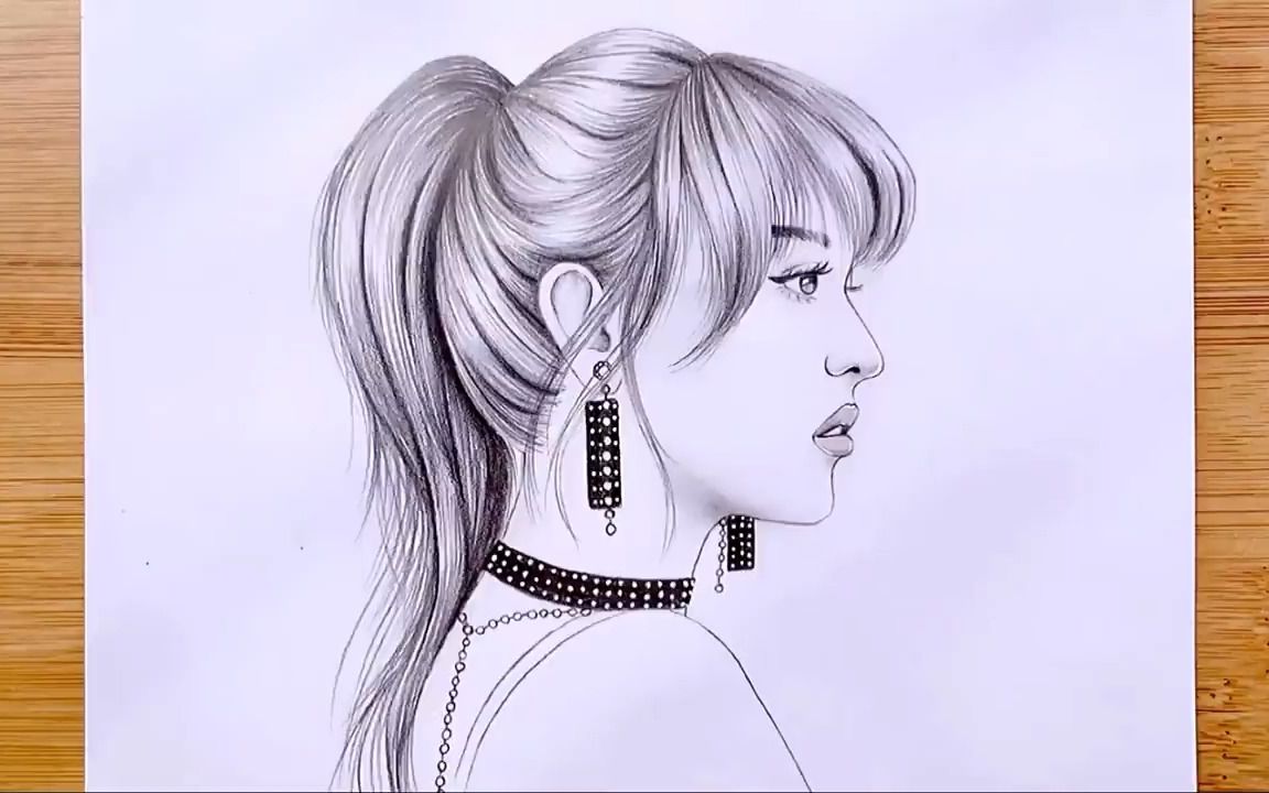 如何画可爱的脸-侧视图 初学者铅笔手绘