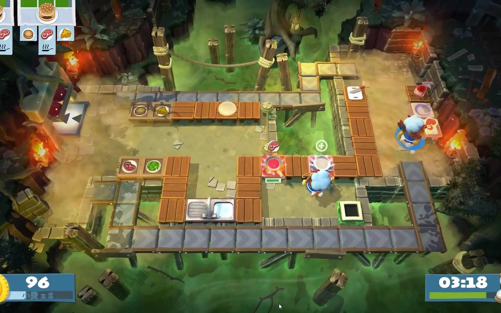 胡闹厨房全都好吃overcooked2传送带太恐怖了43单人三星