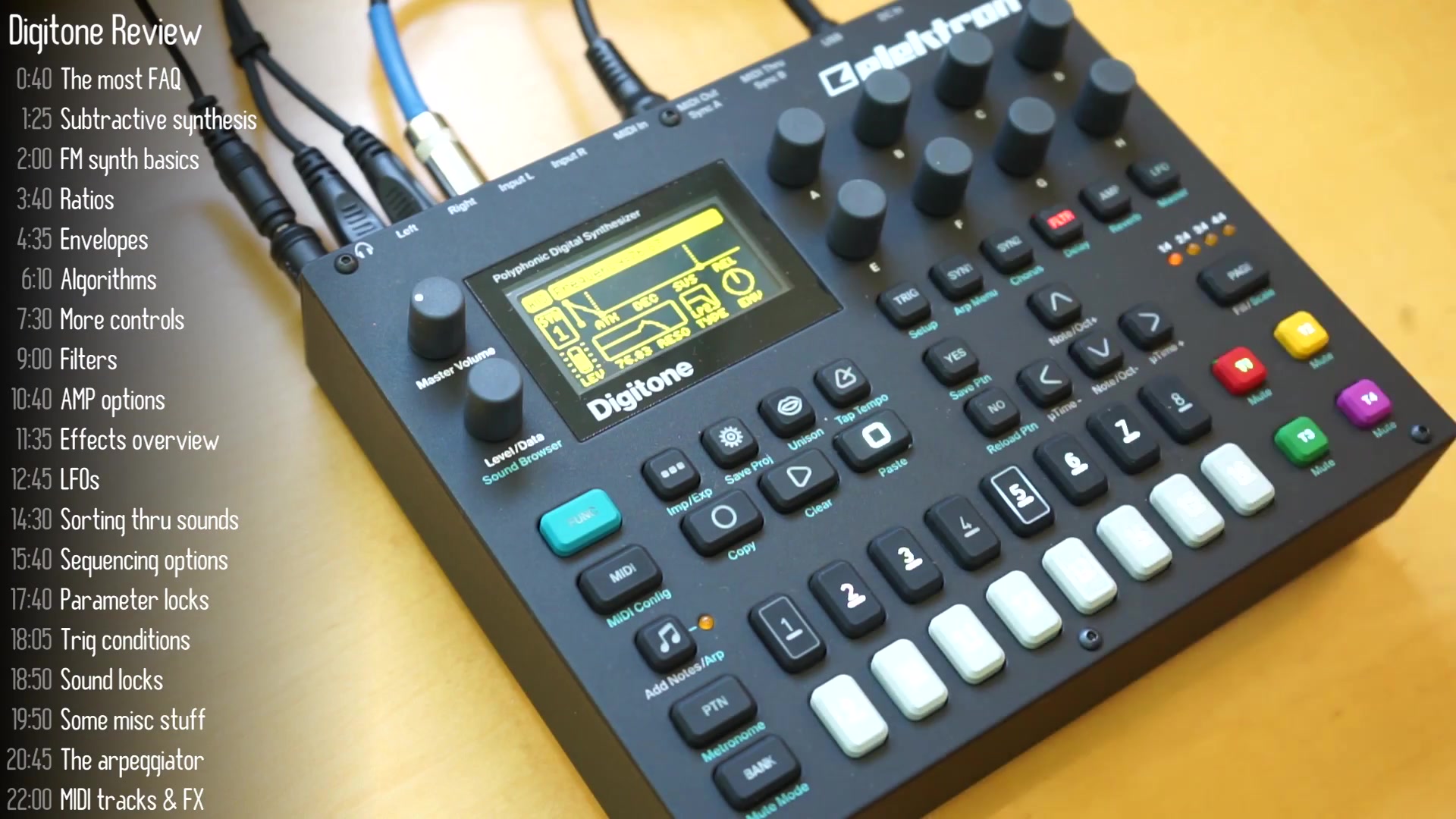 【合成器】elektron digitone 評測以及 fm/vpm合成解釋