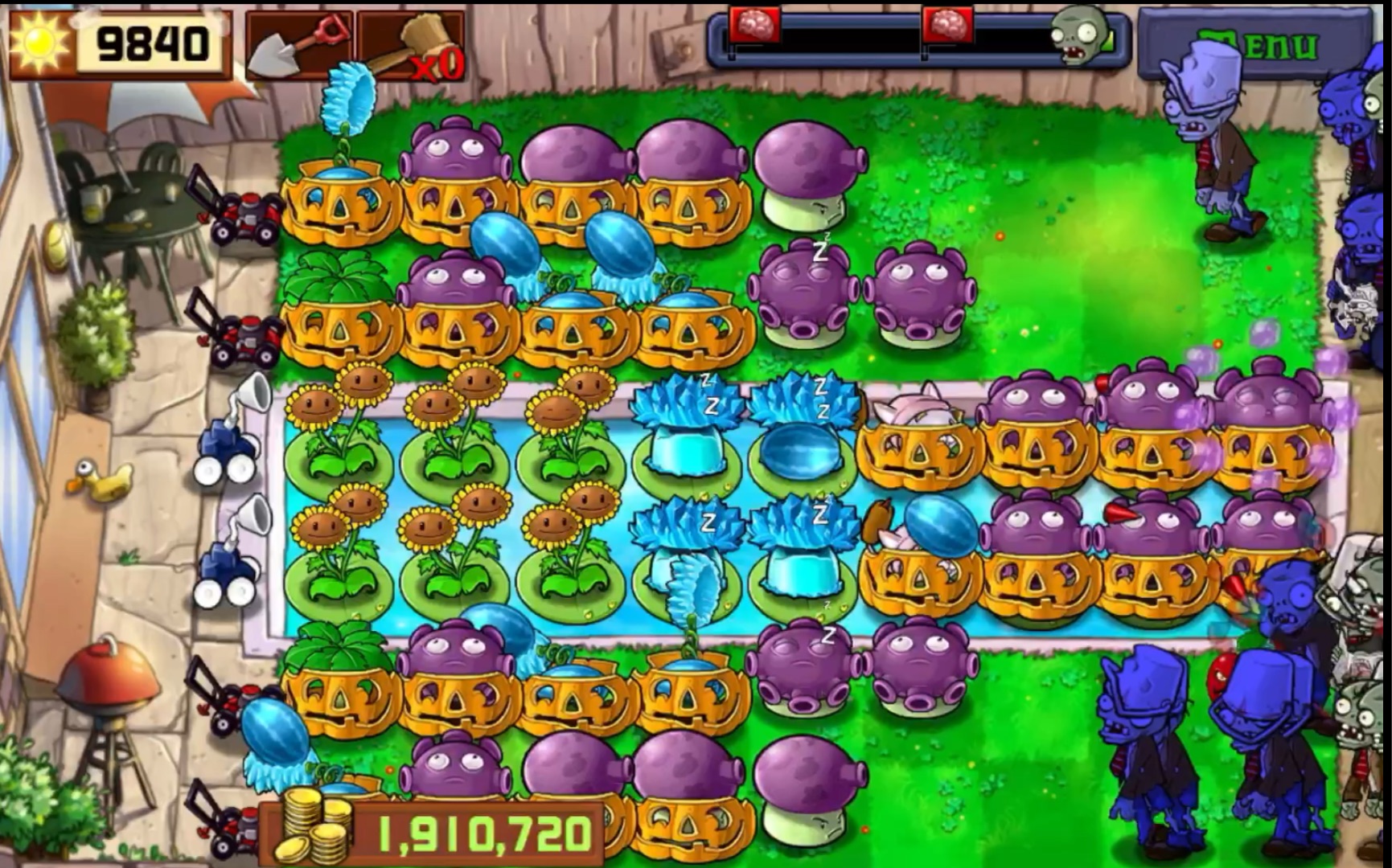 【pvz free】泳池无尽冲关——减速无炮 7-10flag_哔哩哔哩_bilibili