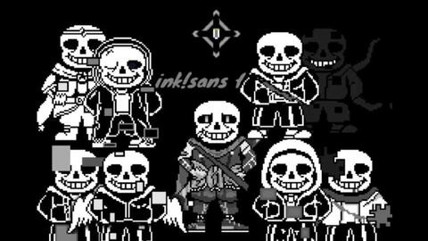 Ink!Sans 2 player fight (P1 Ink P2 Player) by SwitchGlitch - Play