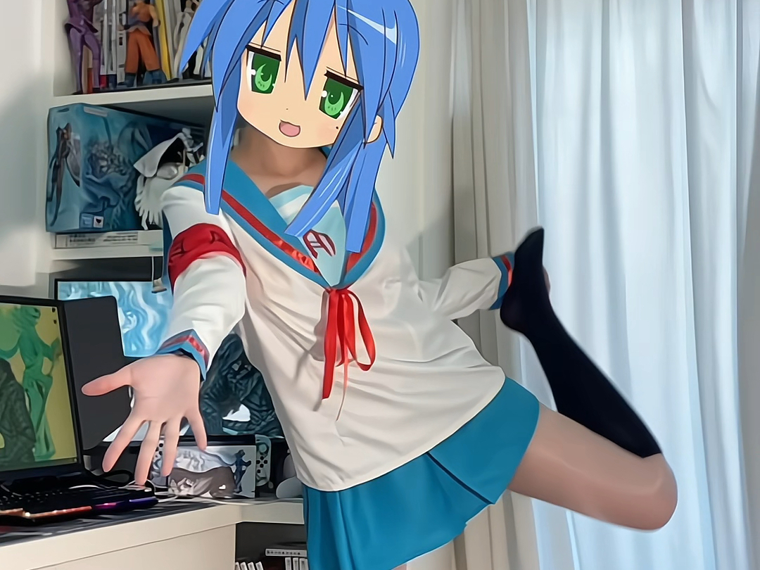 【凉宫春日cos服没穿好版】泉此方cos团长大失败!