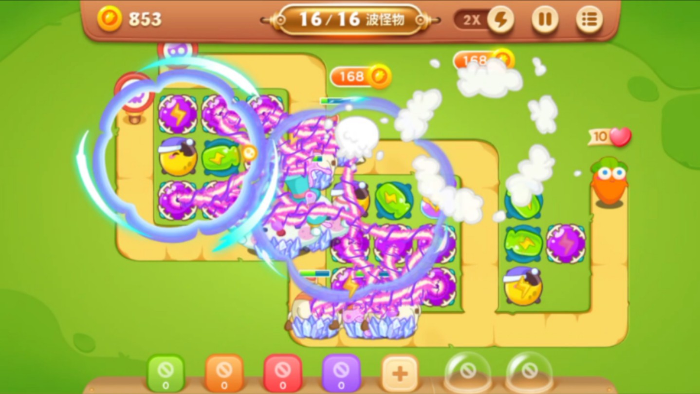 【保卫萝卜3】2024游乐场大作战第1关 金萝卜与道具全清