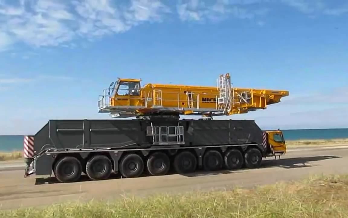 liebherr lg1750全地面起重机在风电场转场_哔哩哔哩 (゜-゜)つロ