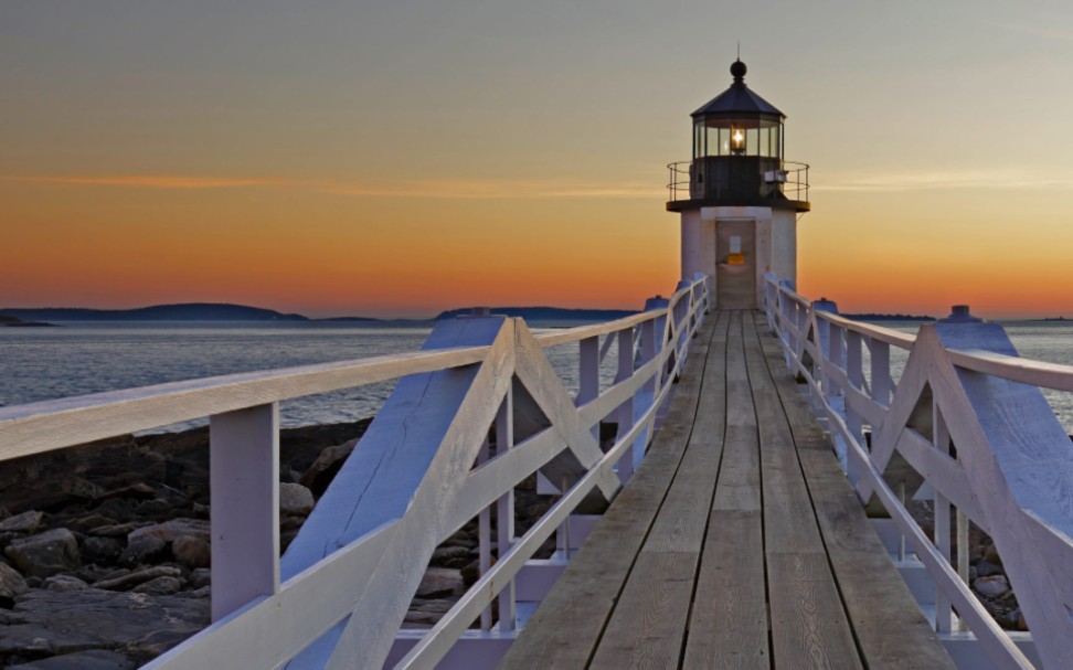 克莱德港的马歇尔角灯塔,美国缅因州 (08 s.