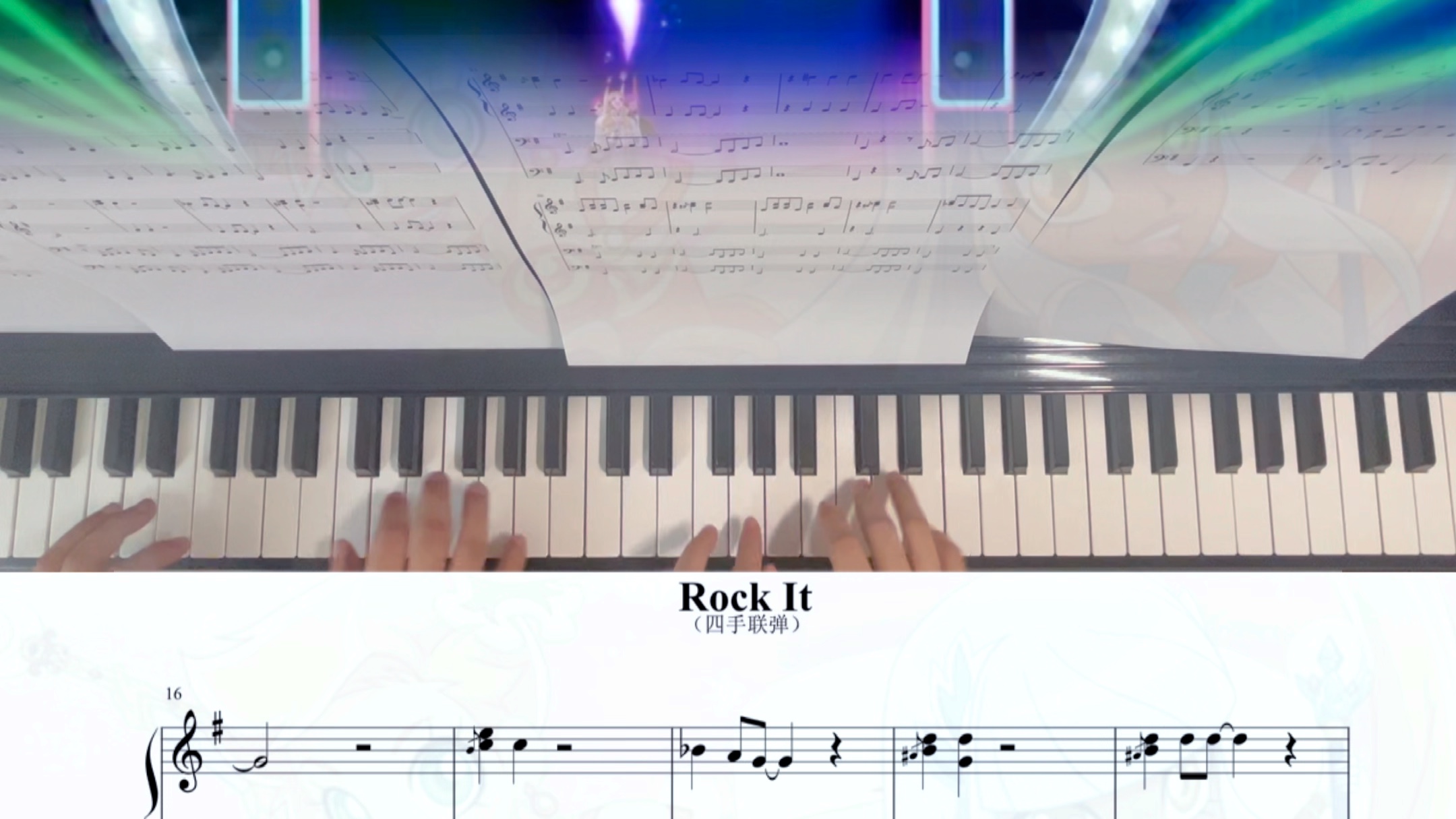 [图]#钢琴四手联弹 ：《Rock It》（附：乐谱），好玩又好听的摇滚钢琴曲🎹，Come on,Baby…Let’s Go!!!