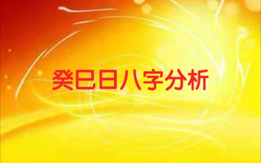 癸巳日八字分析哔哩哔哩bilibili