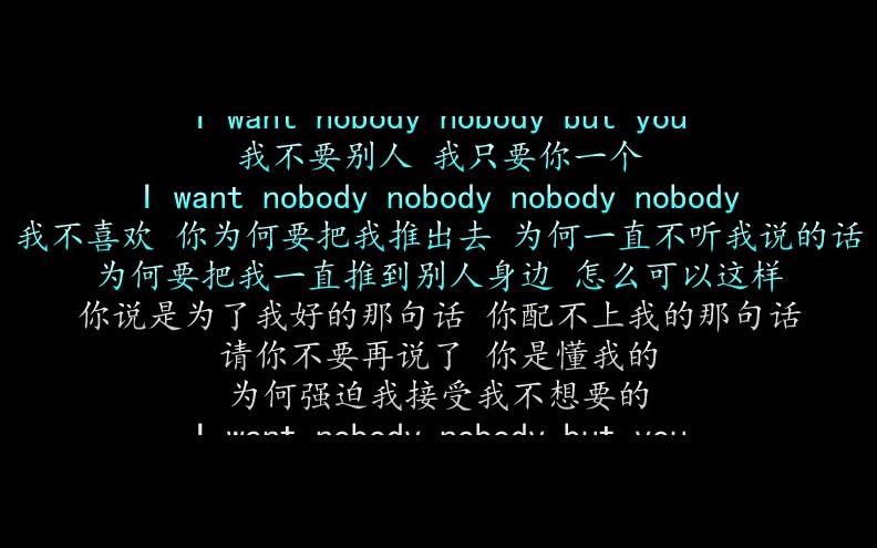 [图]Wonder Girls - Nobody（英语+朝鲜语）