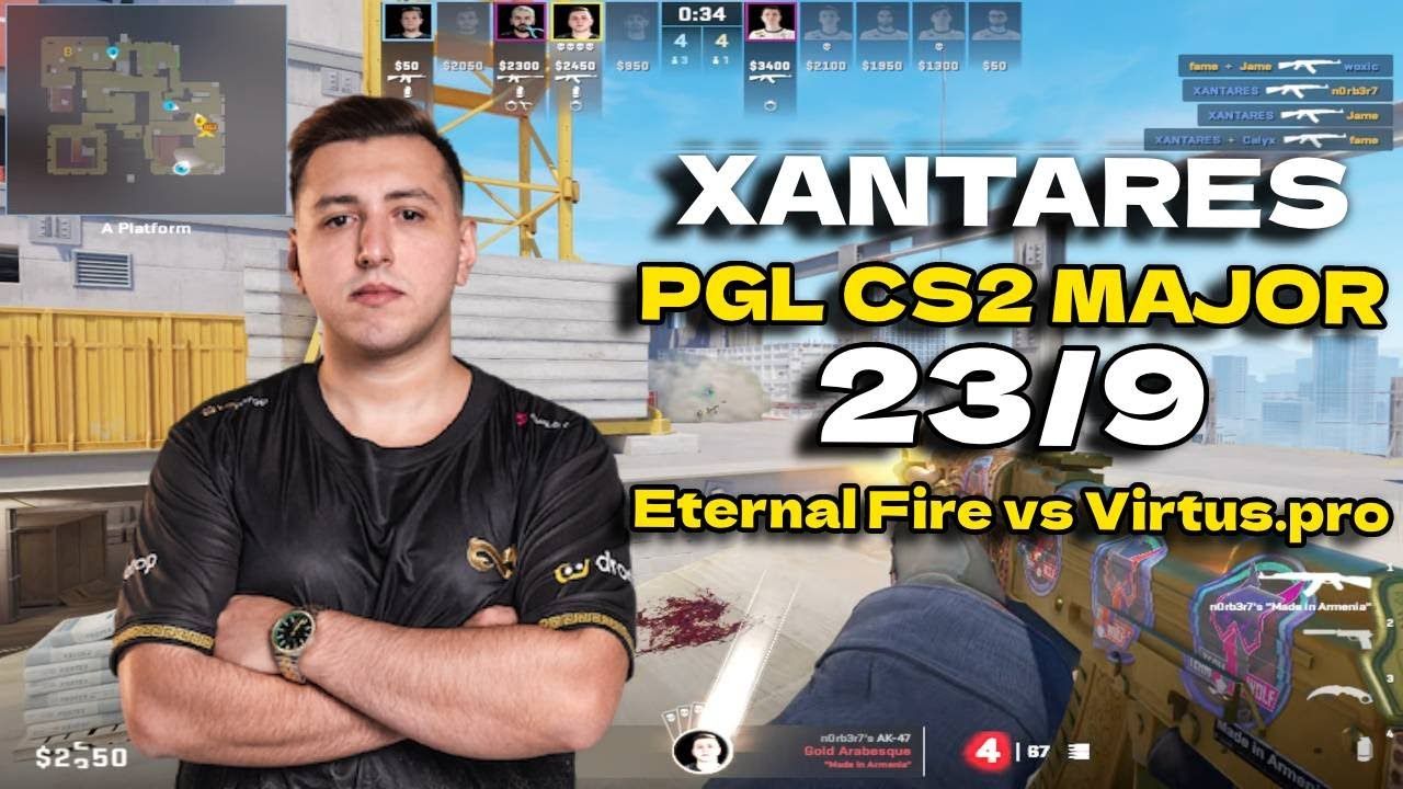 【cs2】pov eternal fire xantares (23/9) vs virtus.