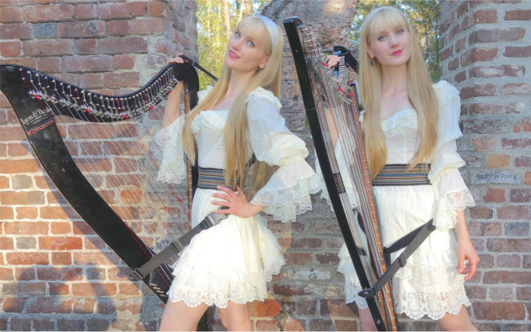 [图]竖琴双胞胎姐妹 & ALL THROUGH THE NIGHT - Harp Twins, Camille and Kennerly