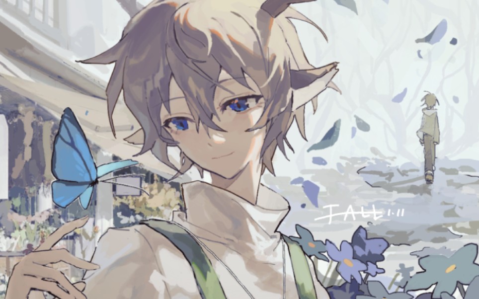 【绘画过程】蓝闪蝶