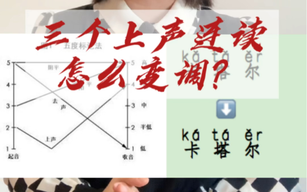 普通话三个上声连读到底盖咋读,单双格、双单格、三单格到底都是啥?一个视频带你了解普通话三个上声变调规律哔哩哔哩bilibili