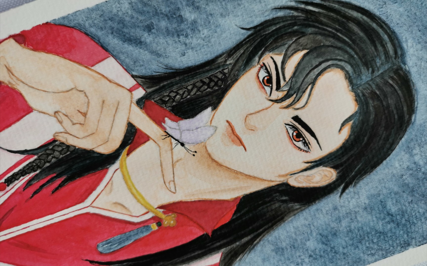 【白日梦想家嘟嘟】 水彩古风,画个天官赐福里的花城吧!