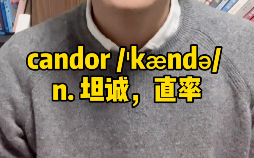 一分钟记单词:candor哔哩哔哩bilibili