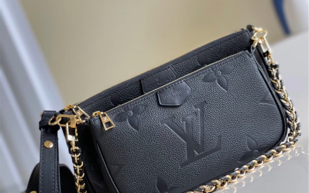 说一下高仿lv路易威登m57631纯黑印 multi pochette accessories 手袋
