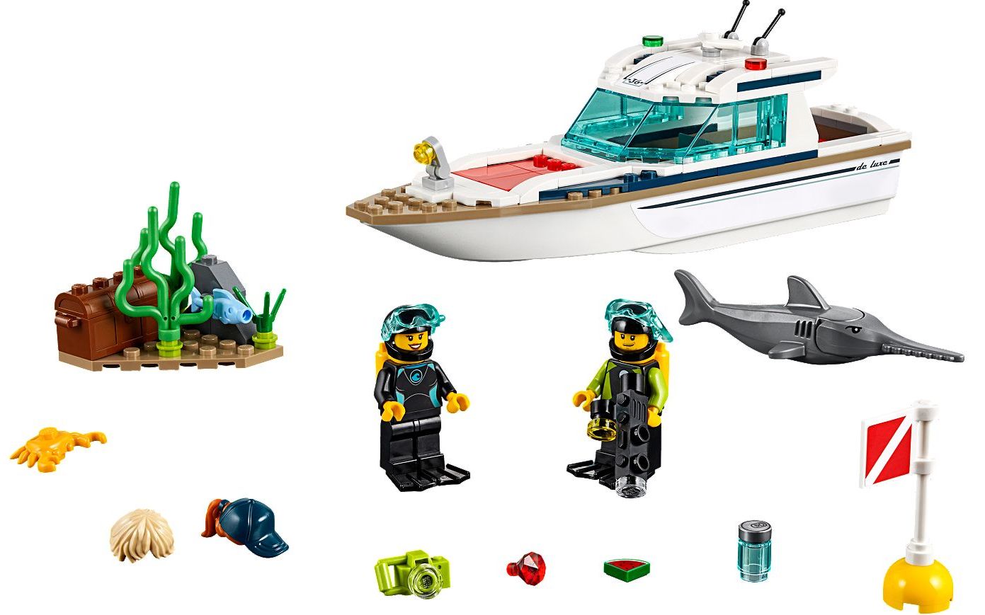 乐高lego60221城市系列阳光潜水游艇2019速拼评测