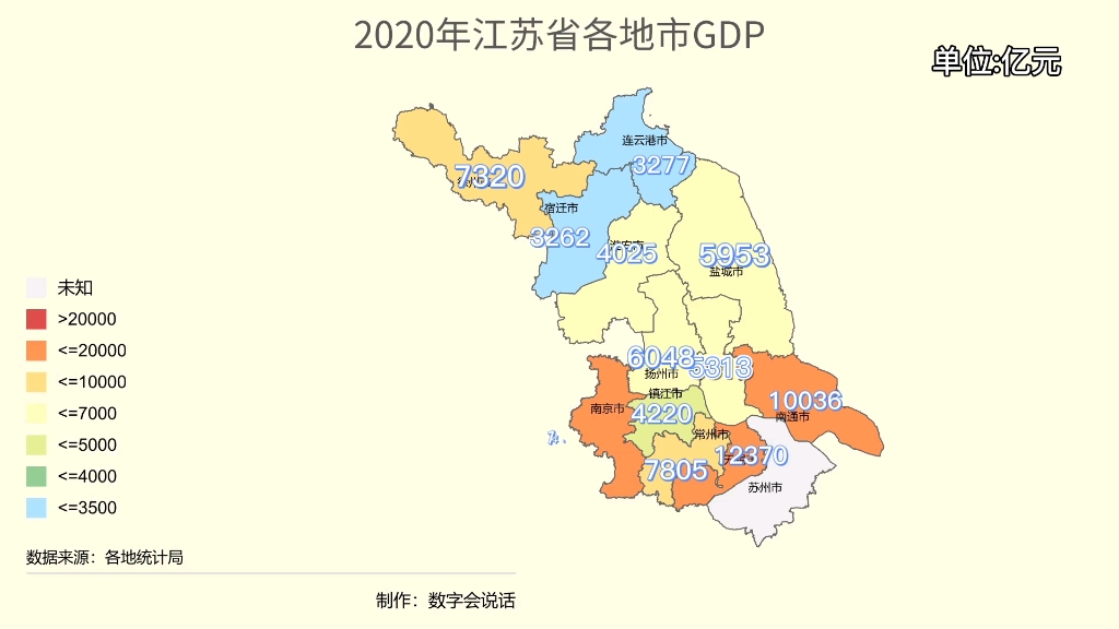 2020年江苏各市GDP及人均GDP哔哩哔哩bilibili