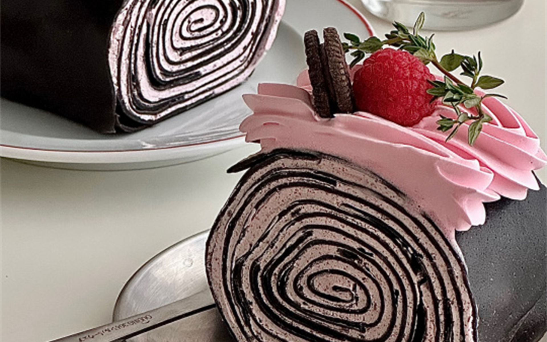 治愈系94酷黑奥利奥千层蛋糕卷|免烤箱74