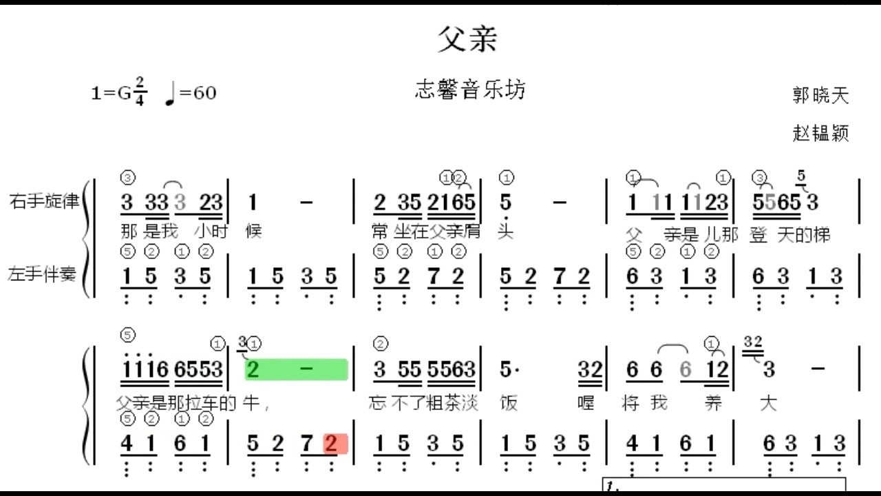 《父亲》钢琴伴奏,适合成人自学钢琴哔哩哔哩bilibili