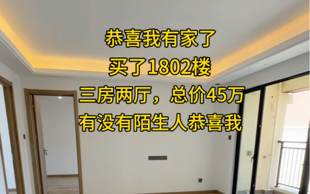 佛山空中花园终于买了,总价45万 首付1万,月供2080,从此安家佛山了,回广州只要35分钟哔哩哔哩bilibili