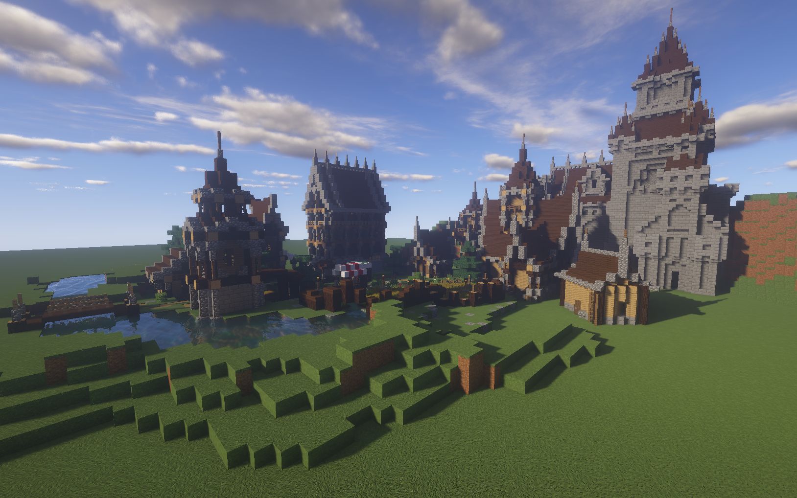 [mc建筑欣赏]中世纪小镇 by.paqii_哔哩哔哩_bilibili