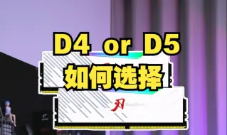 下载视频: 【电脑科普】D4和D5哪个性价比高？选哪款？