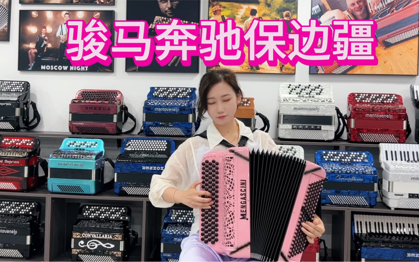 【巴扬手风琴】骏马奔驰保边疆-王雪手风琴-王雪手风琴-哔哩哔哩视频