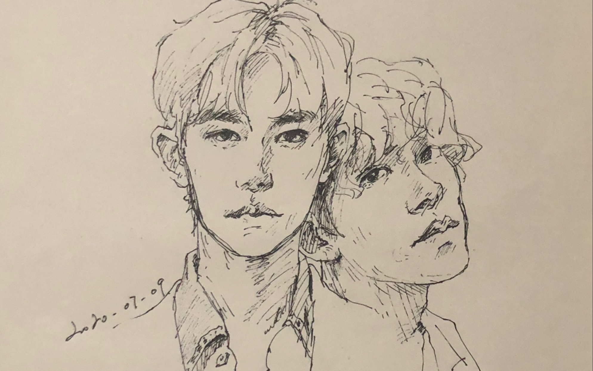 【速写】易烊千玺签字笔速写过程,画好速写与工具无关.