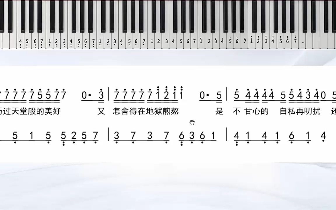 我很好钢琴曲 钢琴简易简谱独奏哔哩哔哩bilibili