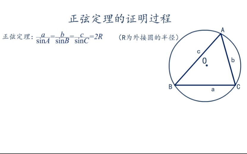 正弦定理的证明过程哔哩哔哩bilibili